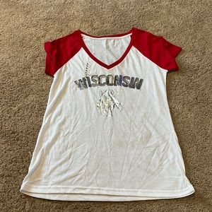Wisconsin Badger sequin shirt